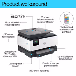 HP OfficeJet Pro 9122e All-in-One Printer - Additional view 4
