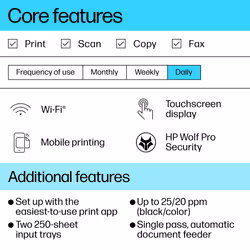 HP OfficeJet Pro 9135e Wireless All-in-One Color Printer, Instant Ink; Two-sided printing - Additional view 4