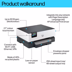 HP OfficeJet Pro 9110b Wireless Color Printer, Two-sided printing - Additional view 4
