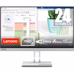 Lenovo L24e-40 23.8" FHD Monitor, Cloud Grey, 60.5 cm (23.8"), 1920 x 1080 pixels, Full HD, LED, 6 ms, Grey
