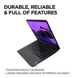 Lenovo IdeaPad Gaming 3 Intel® Core™ i5 i5-11320H Laptop 39.6 cm (15.6") Full HD 8 GB DDR4-SDRAM 512 GB SSD NVIDIA® GeForce® GTX 1650 Wi-Fi 6 (802.11ax) Windows 11 Home UK English Black