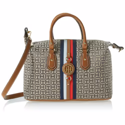 Tommy Hilfiger Jaden Satchel Crossbody Bag Dark Chocolate