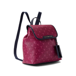 Tommy Hilfiger Kennedy II Flap Backpack w/Hangoff-Coated Square Monogr