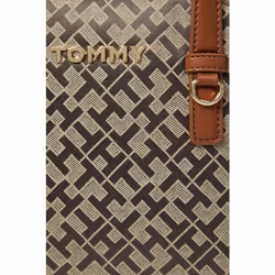 Tommy Hilfiger Schyler Geo Poly Jacquard Mini Dome Satchel Tan/Dark/Ch
