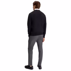 TOMMY HILFIGER Men's Cotton V Neck Sweater  Black  M