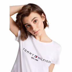 Tommy Hilfiger Women's Regular Fit Embroidered Tommy Logo Crew-Neck T-
