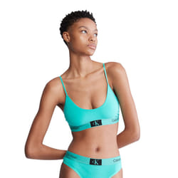 Calvin Klein Women's 1996 Cotton Unlined Bralette  Fresh Peppermint  L