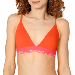 Calvin Klein Women's This is Love Lightly Lined Triangle Bra Cherry T