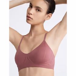 Calvin Klein Women's Bonded Flex Lightly Lined Bralette  Crushed Berry