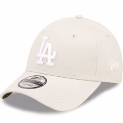 New Era Los Angeles Dodgers League Essentials 9FORTY Adjustable Cap Hat - Beige