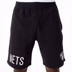 New Era Brooklyn Nets Wordmark Oversized Jogger Sweatshorts Bottoms - Black - 2XL, Black