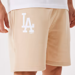 New Era Los Angeles Dodgers League Essentials Jogger Sweat Shorts - Light Beige - XL, Light Beige