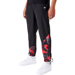 New Era Mens Chicago Bulls All Over Pattern Panel Joggers Track Pants - Black - 2XL, Black