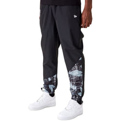 New Era Mens Brooklyn Nets All Over Pattern Panel Joggers Track Pants - Black - XL, Black