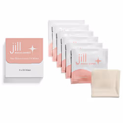 Jill Magic Wipes Pre Shave Dermaplane Oil Wipes for Face 6 Pack | Step 1 to Dermaplane Kit by Jill | Vitamin E Squalane Arg ...