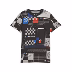 PUMA Kids' BMW M Motorsport Graphic T-Shirt  Black  X-Large