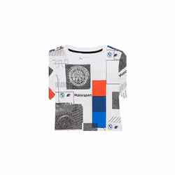 PUMA Kids' BMW M Motorsport Graphic T-Shirt  White  Large