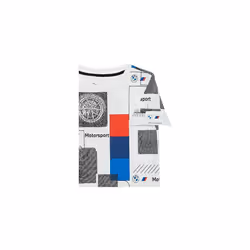 PUMA Kids' BMW M Motorsport Graphic T-Shirt  White  Large