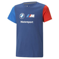 PUMA BMW M Motorsports Kids Essentials Logo Tee  PRO Blue-M Color  X-Large
