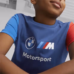 PUMA BMW M Motorsports Kids Essentials Logo Tee  PRO Blue-M Color  X-Large
