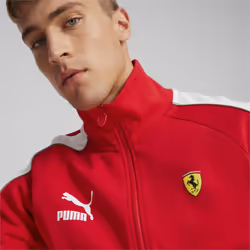 PUMA Mens Scuderia Ferrari Race Mt7 Track Jacket  Rosso Corsa-ss24  X-Large US