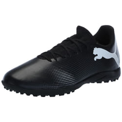 PUMA Men's Future 7 Play Turf Trainer Sneaker  Black White  8