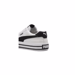 PUMA Court Classic Vulc Sneaker  White Black  4 US Unisex Big Kid
