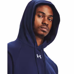 Under Armour Men's Rival Fleece Hoodie  (410) Midnight Navy / / White