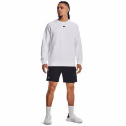 Under Armour Men's Rival Fleece Shorts  (001) Black / / White  Large