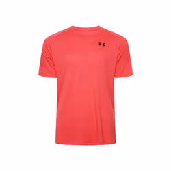 UNDER ARMOUR TECH TEXTURED T SHIRT RED/BLACK - M