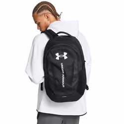 Under Armour Unisex-Adult Hustle 6.0 Backpack (002) Black/Black/White One Size Fits Most