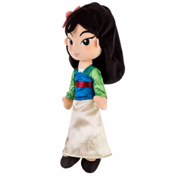 Disney Store Official Princess Plush Doll (Mulan) Medium 14 Inches  Princess Dolls with Embroidered Features  Plush Toys  Princess Toys for