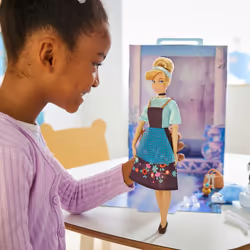 Disney Store Official Princess Story Doll (Cinderella) 11 Inches  Includes Coloring Book and Additional Dress  Princess Doll in Classic Outf