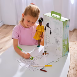 Disney Store Official Princess Story Doll (Tiana) 11 Inches  Includes Coloring Book and Additional Dress  Princess Doll in Classic Outfit  P