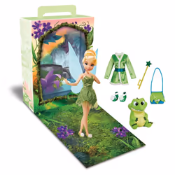 Disney Store Official Princess Story Doll (Tinker Bell from Peter Pan) 11 Inches Includes Coloring Area and Additional Dress ...