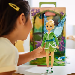 Disney Store Official Princess Story Doll (Tinker Bell from Peter Pan) 11 Inches  Includes Coloring Area and Additional Dress  Princess Doll