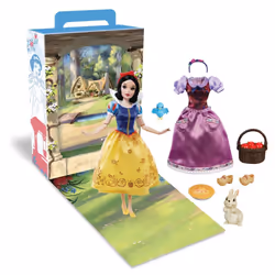 Disney Store Official Snow White Story Doll Snow White and The Seven Dwarfs 11 Inches Fully Posable Toy in Glittering Outf ...