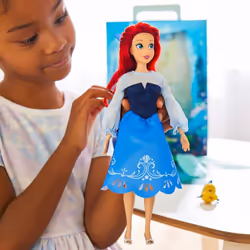 Disney Store Official Ariel Story Doll  The Little Mermaid  11 Inch  Fully Posable Toy in Glittering Outfit - Suitable for Ages 3+ Toy Figure  Gifts f