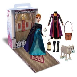 Disney Store Official Anna Story Doll  Frozen  11 Inches  Fully Posable Toy in Glittering Outfit - Suitable for Ages 3+ Toy Figure  Gifts for Girls  N