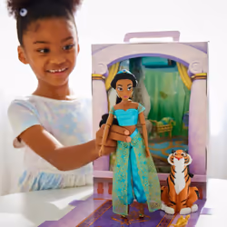Disney Store Official Princess Story Doll (Jasmine from Aladdin) 11 Inches  Includes Coloring Book and Additional Dress  Princess Doll in Cl