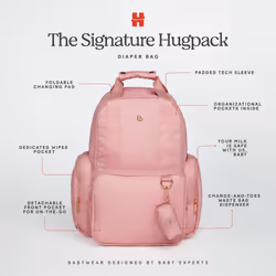 Huggies Sunshine Pack Diaper Backpack  Bridal Rose  One Size