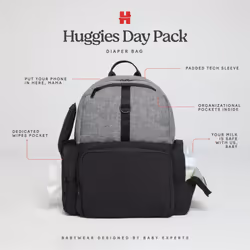 Huggies Day Pack Diaper Backpack  Medieval Blue/Two Tone  One Size