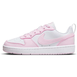 Nike Court Borough Low Recraft Big Kids Shoes (White/Pink Foam  US Foo