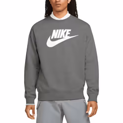 NIKE DQ4912 Mens Sweatshirt Sportswear Pullover Jumper - Charcoal, L