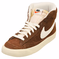 Nike Blazer Mid 77 Vintage Womens Fashion Trainers in Brown White - 4.5