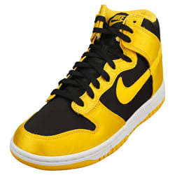 Nike Dunk High Womens Fashion Trainers in Black Yellow - 5