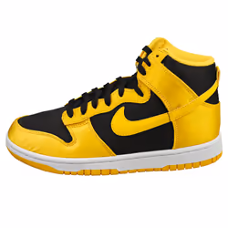 Nike Dunk High Womens Fashion Trainers in Black Yellow - 5