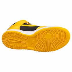 Nike Dunk High Womens Fashion Trainers in Black Yellow - 5