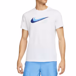 Nike Mens Signature Swoosh Logo T-shirt Casual Tee - White, X-Large
