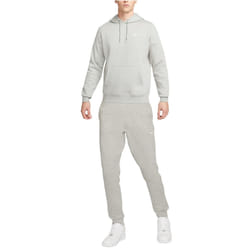 NIKE Club Mens Fleece Hoodie Joggers Winter Pullover Sportswear Grey - M